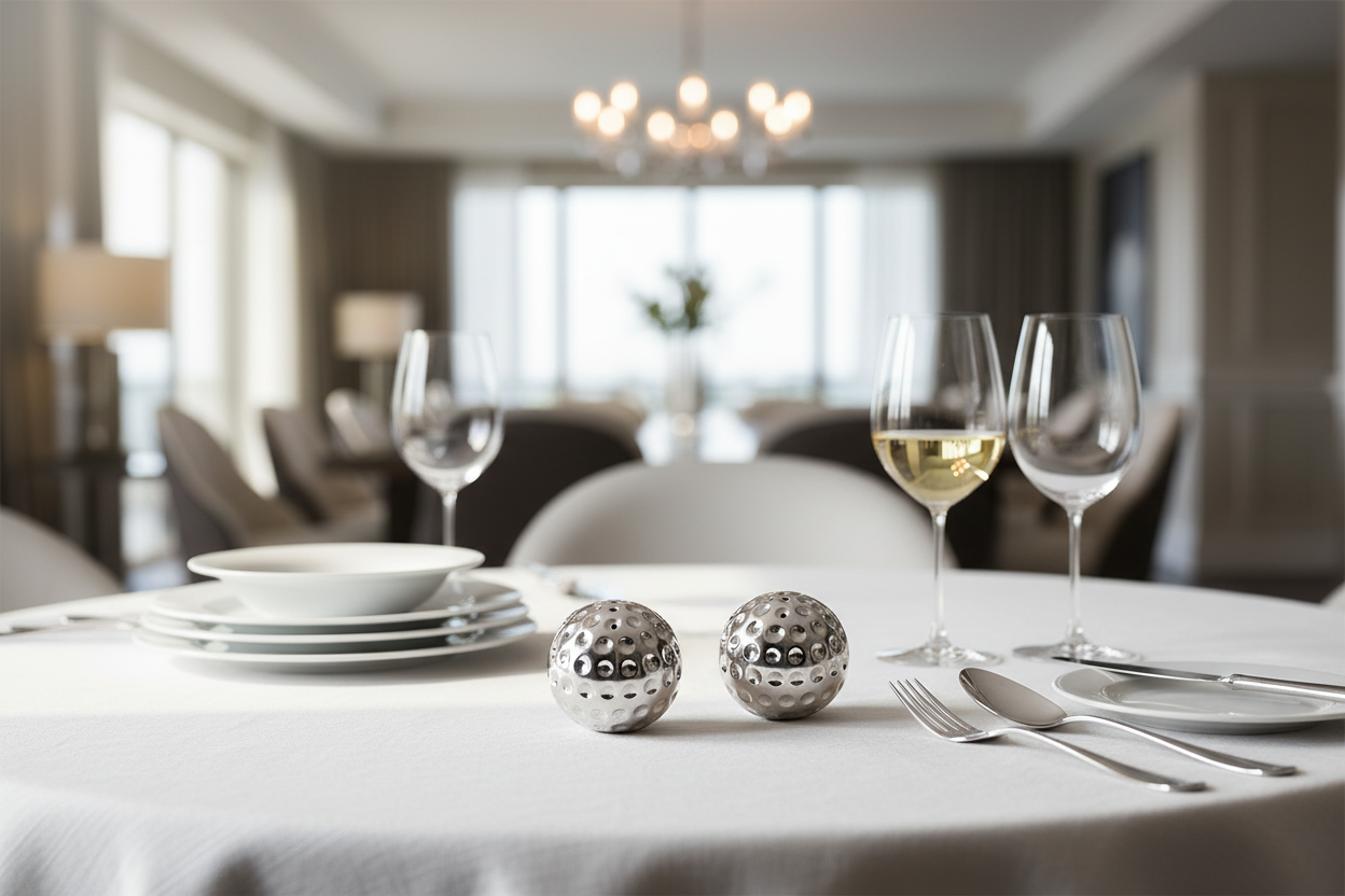 Pall da golf di sale e pepe