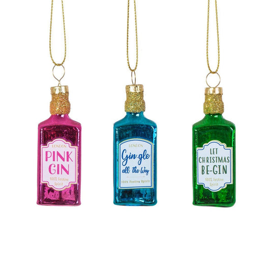 Mini Gin Bottle Christmas Baubles