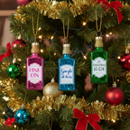 Mini-Weihnachtskugeln Gin-Flaschen
