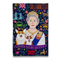 Torchon Reine avec Corgi "Born to Be Queen"