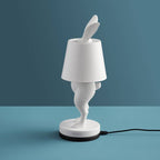 Lampe de table LED Hiding Rabbit, Blanc