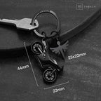 porte cles moto avec ange gardien fabach 