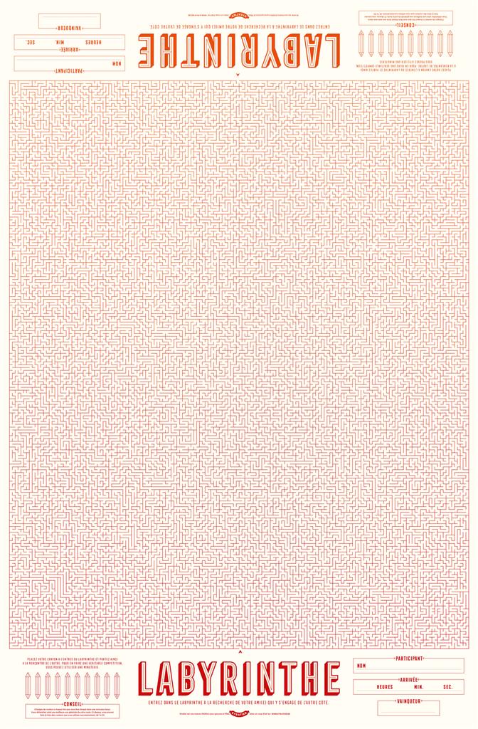 Affiche de Jeu XL - Labyrinthe | Objetos de diseño y regalos originales