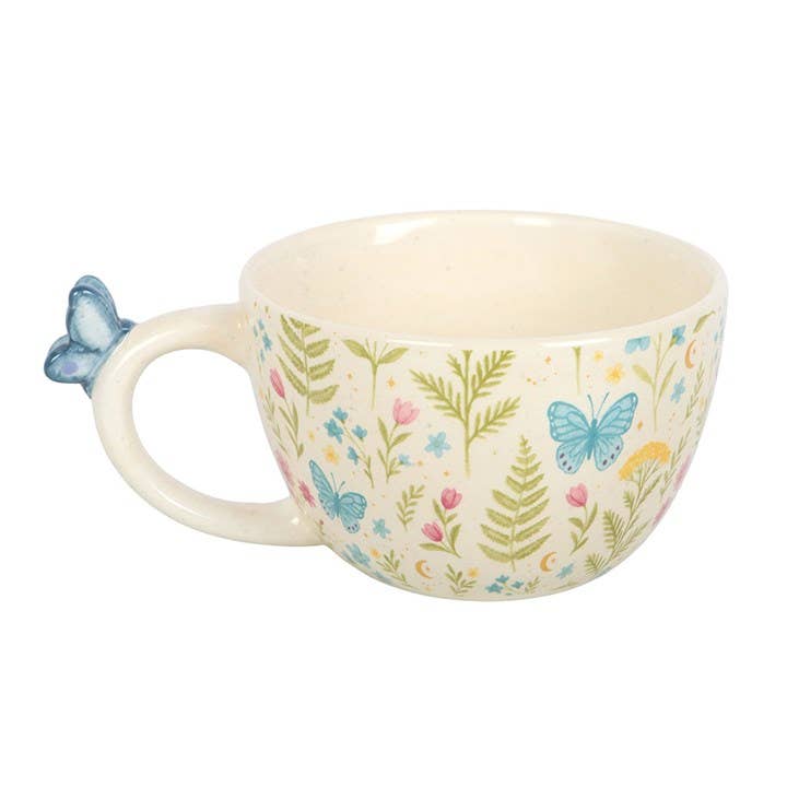 Luna Bloom floral mug with butterfly