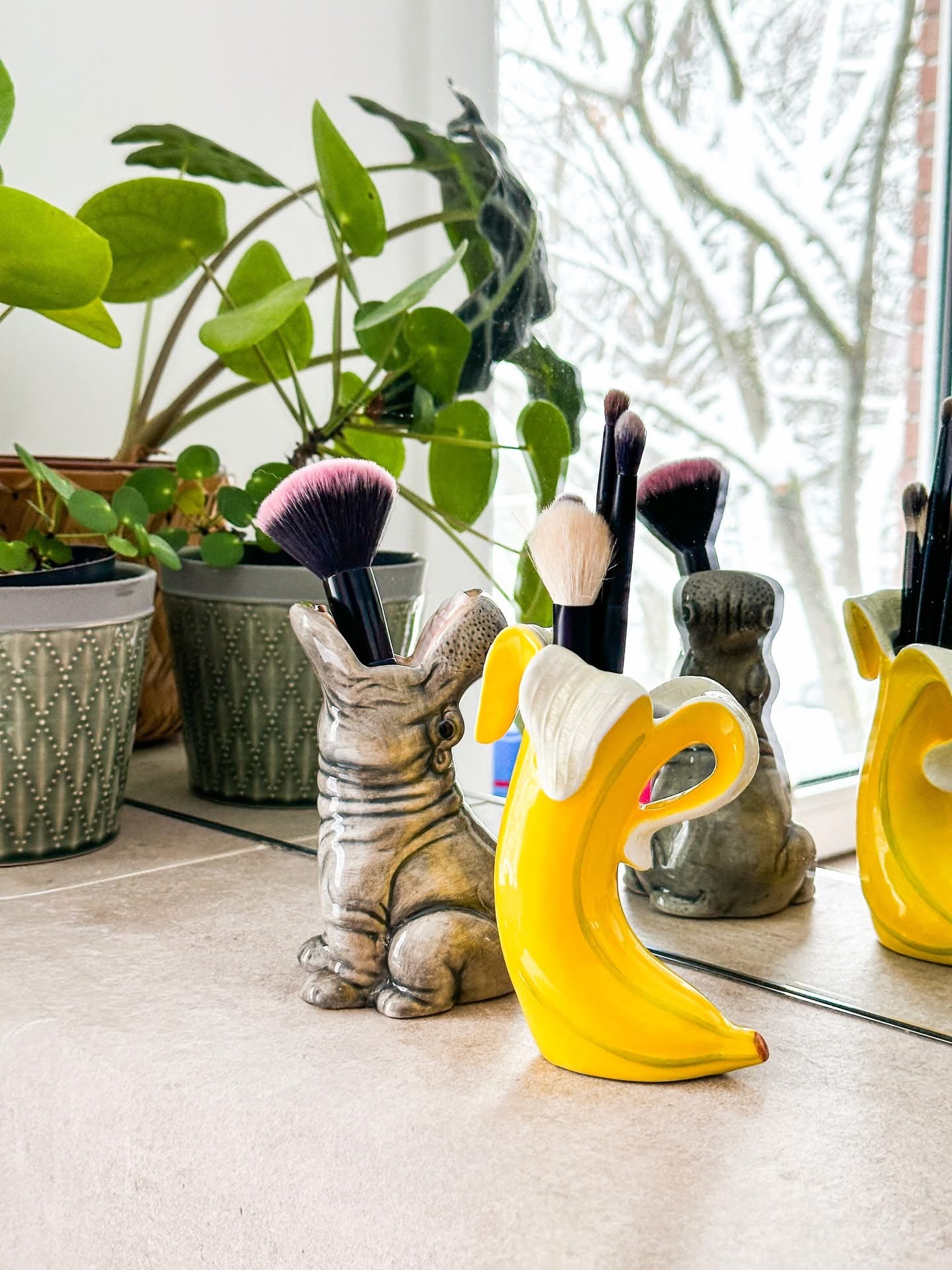 Kleine Vase Bananenromanze