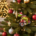 Dinosaurier-Weihnachtsball auf einem Fahrrad