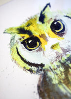 Design-lahja – carte de voeux aquarelle hibou kate moby 