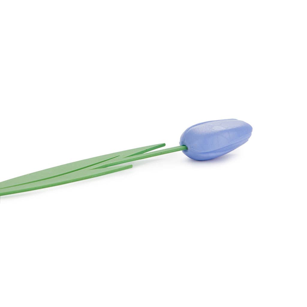 Lesezeichen mit lila Tulpenmotiv