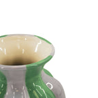 Vase à fleurs - Vase plissé - Céramique - Lilas/Vert - 16,5x16,5x29,5 cm | Objetos de diseño y regalos originales