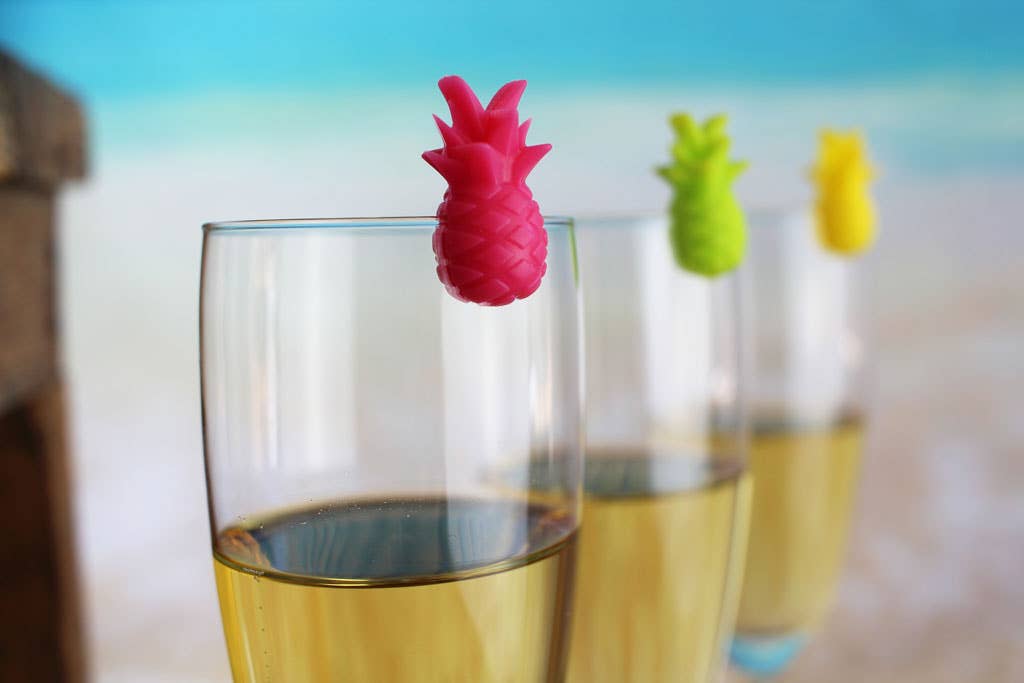 Marque-verres Ananas colorés