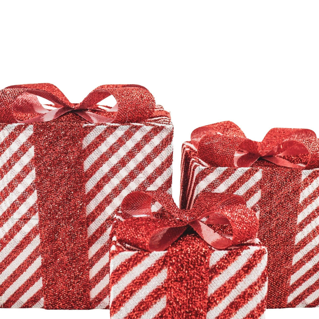 Cadeau de Noël à LED - S3 - Polystyrène - Rouge/Blanc-15/20/25cm | Design e regali originali