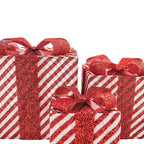 Cadeau de Noël à LED - S3 - Polystyrène - Rouge/Blanc-15/20/25cm | Design e regali originali