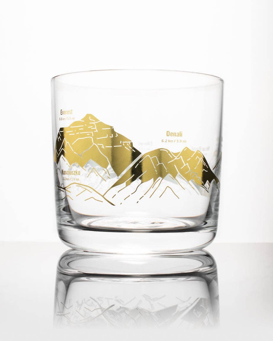 Designcadeau – Verres à whisky Montagnes du monde – produit scientifique Cognitive Surplus EU, vue 1