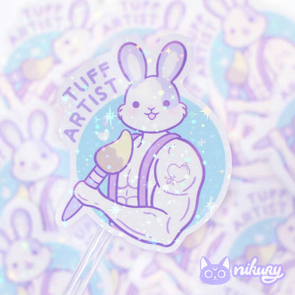 "Tuff Artist" Painter Rabbit Stickers