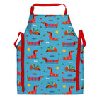 Tablier pour enfants en coton lavable - Chien Saucisse Ensoleillé