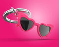 Schlüsselanhänger Herzbrille