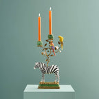 Poly/metal zebra chandelier, 27 x 9 x 45 cm