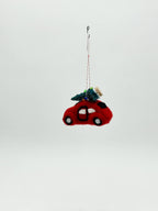 Décoration à suspendre Voiture de Noël en feutre | Design e regali originali