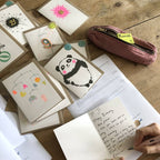 Design-lahja – carte de voeux avec patch chat chanceux petra boase ltd 