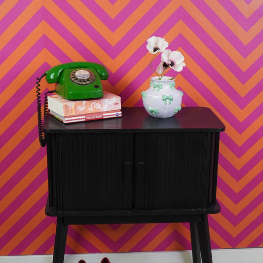 Vase - Vase à fleurs Rubans - Lilas/Menthe - 14,5x14,5x13cm