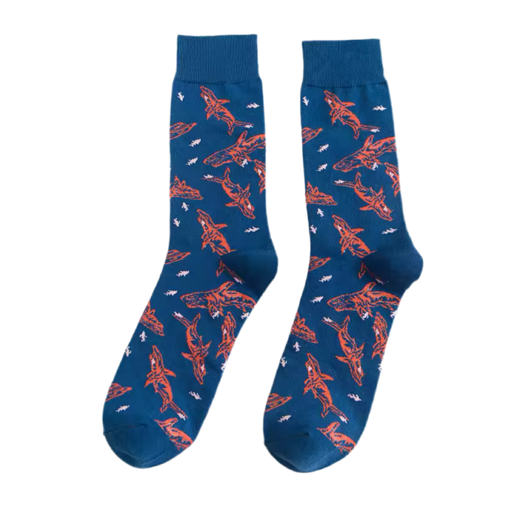 Oggetto regalo di design – chaussettes requins rouges mrcol
