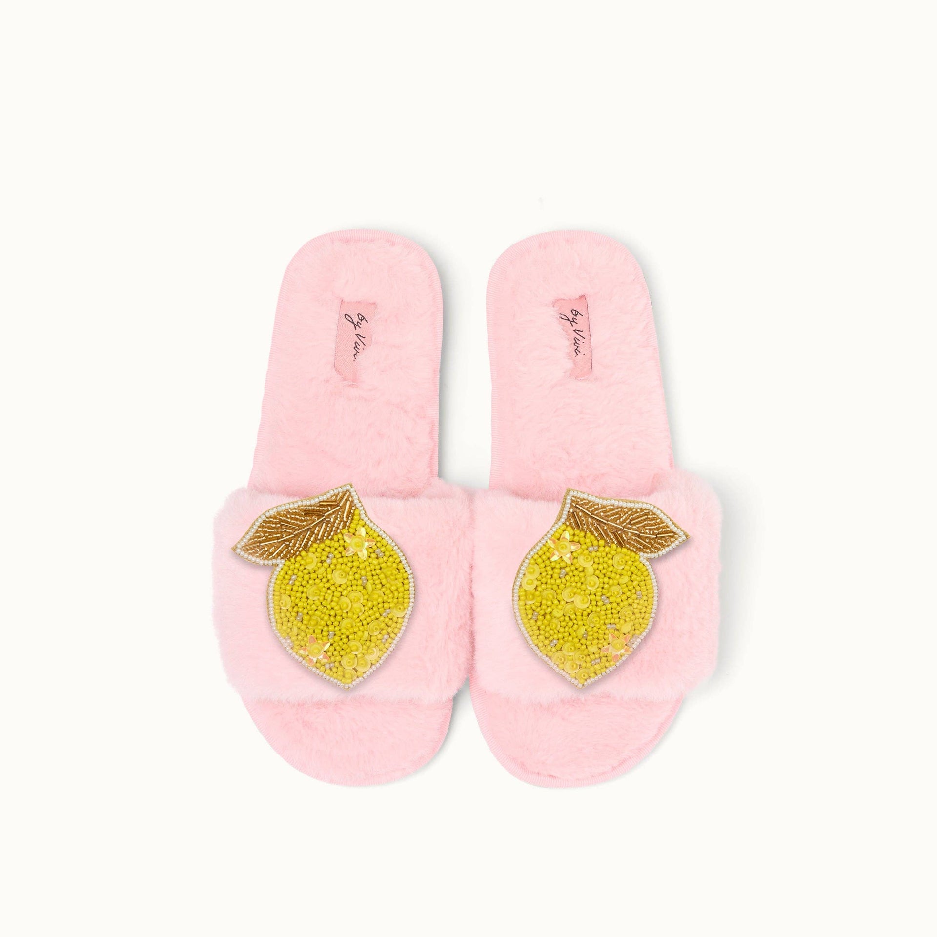 Paar Pantoffel-Anstecknadeln - Zitrone