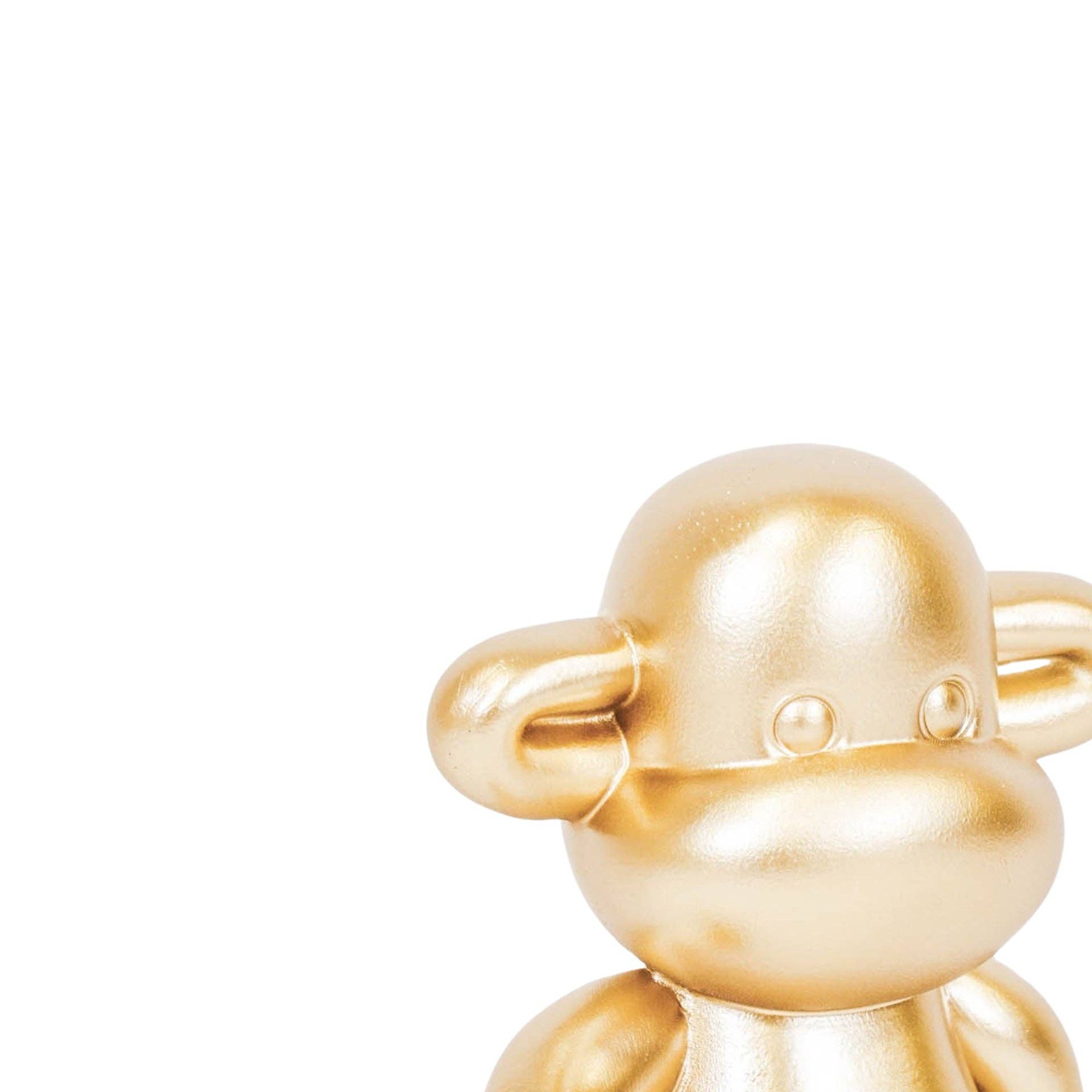 Ornement - Figurine Singe 'La Légende' - Résine de poly - Or - 11x7x19cm | Designproducten en originele cadeaus