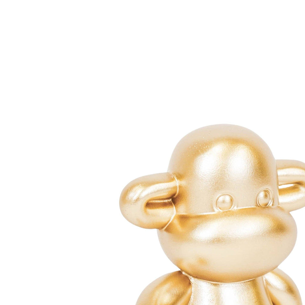 Ornament – ​​Affenfigur „Die Legende“ – Kunstharz – Gold – 20,5 x 13,5 x 35 cm