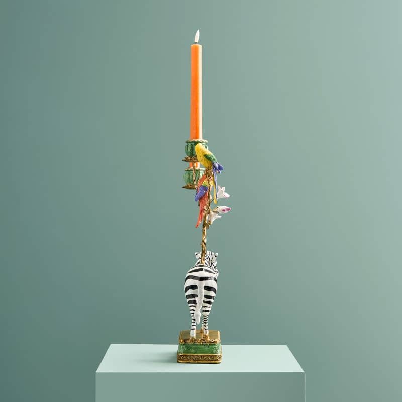 Poly/metal zebra chandelier, 27 x 9 x 45 cm