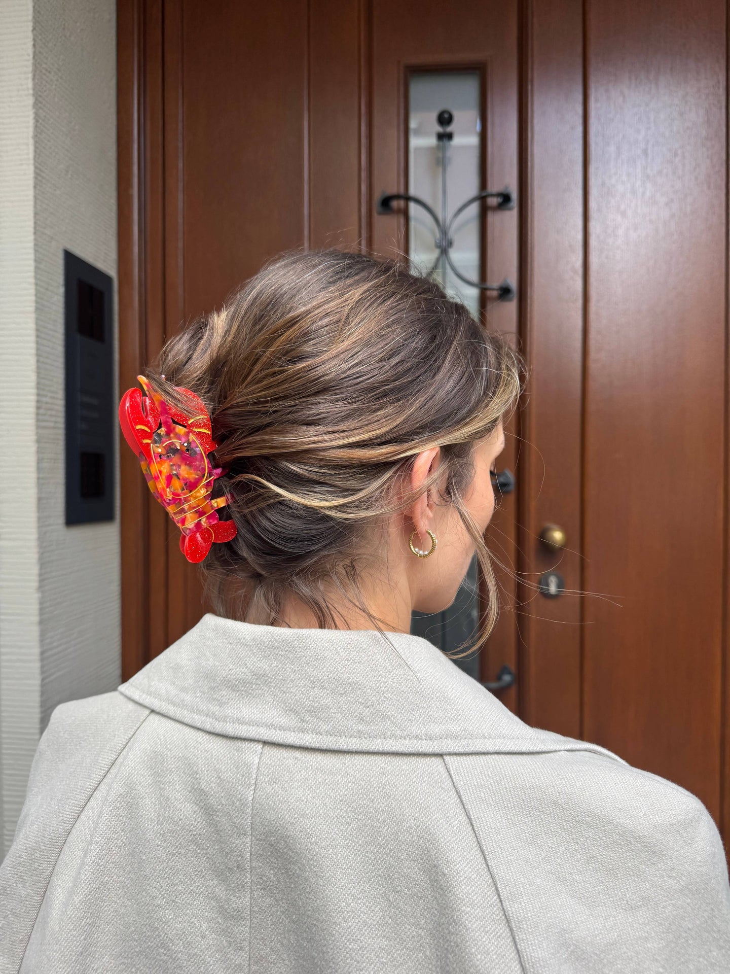 Haarspange mit Hummermotiv