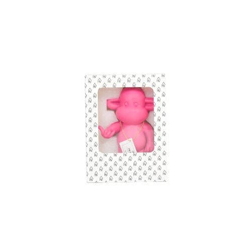 Ornament – ​​Hängende, lose Affenfigur „Die Legende“ – Rosa – 11 x 7 x 19 cm