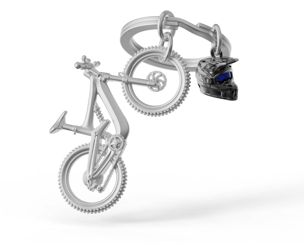 Oggetto regalo di design – porte cles vtt de descente metalmorphose