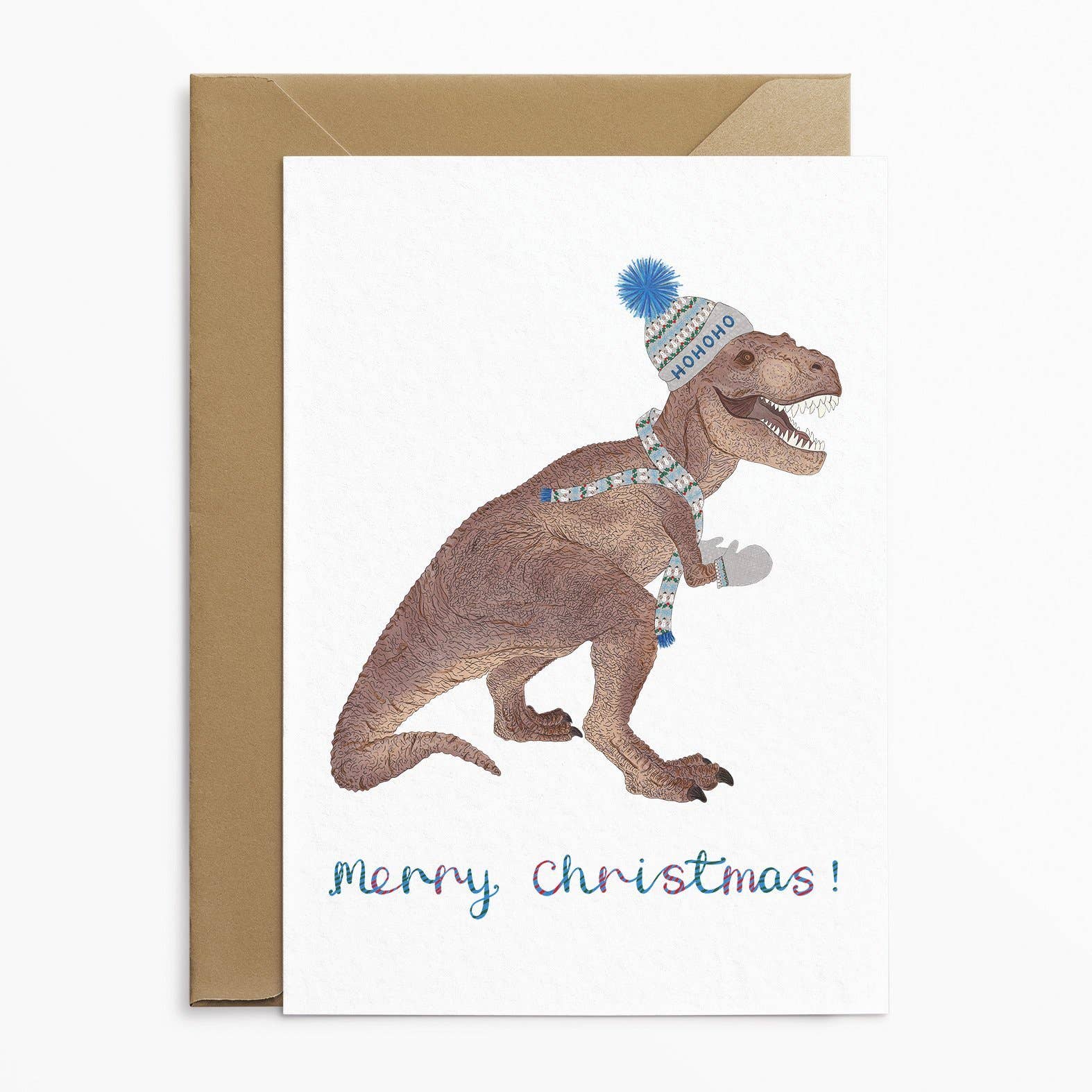 Weihnachtskarte mit T-Rex