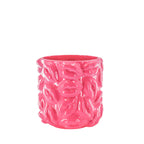 Topf – Küsse – Keramik – Neonpink – 17,5 x 17,5 x 17,5 cm