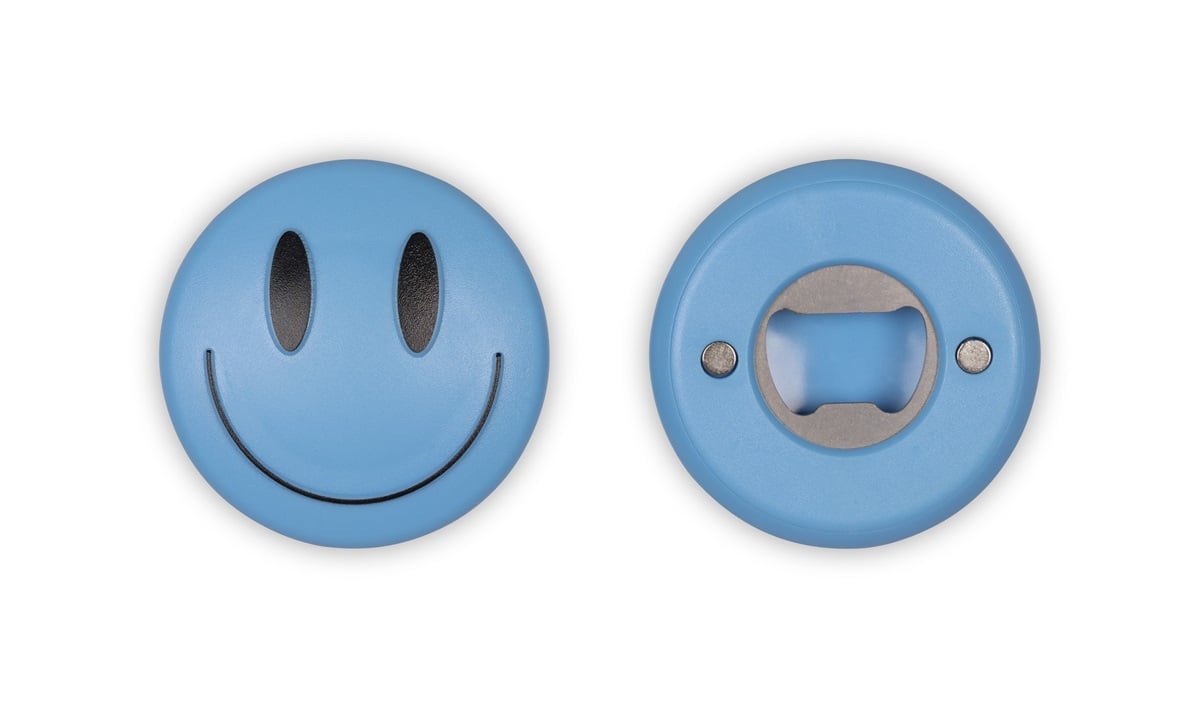 Magnetischer Flaschenöffner mit fröhlichem Emoji