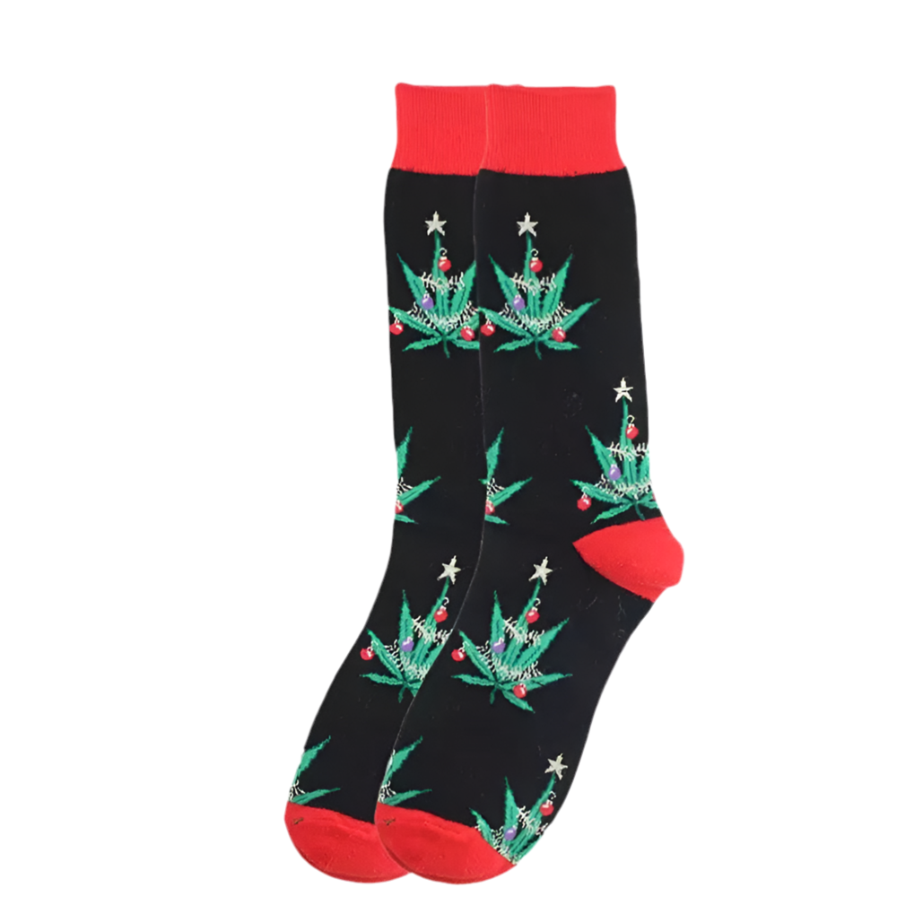 chaussettes cannabis de noel mrcol