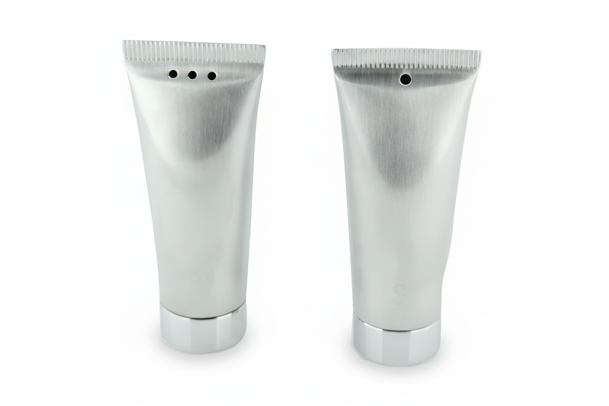 Tubo de pintura de sal y pimienta