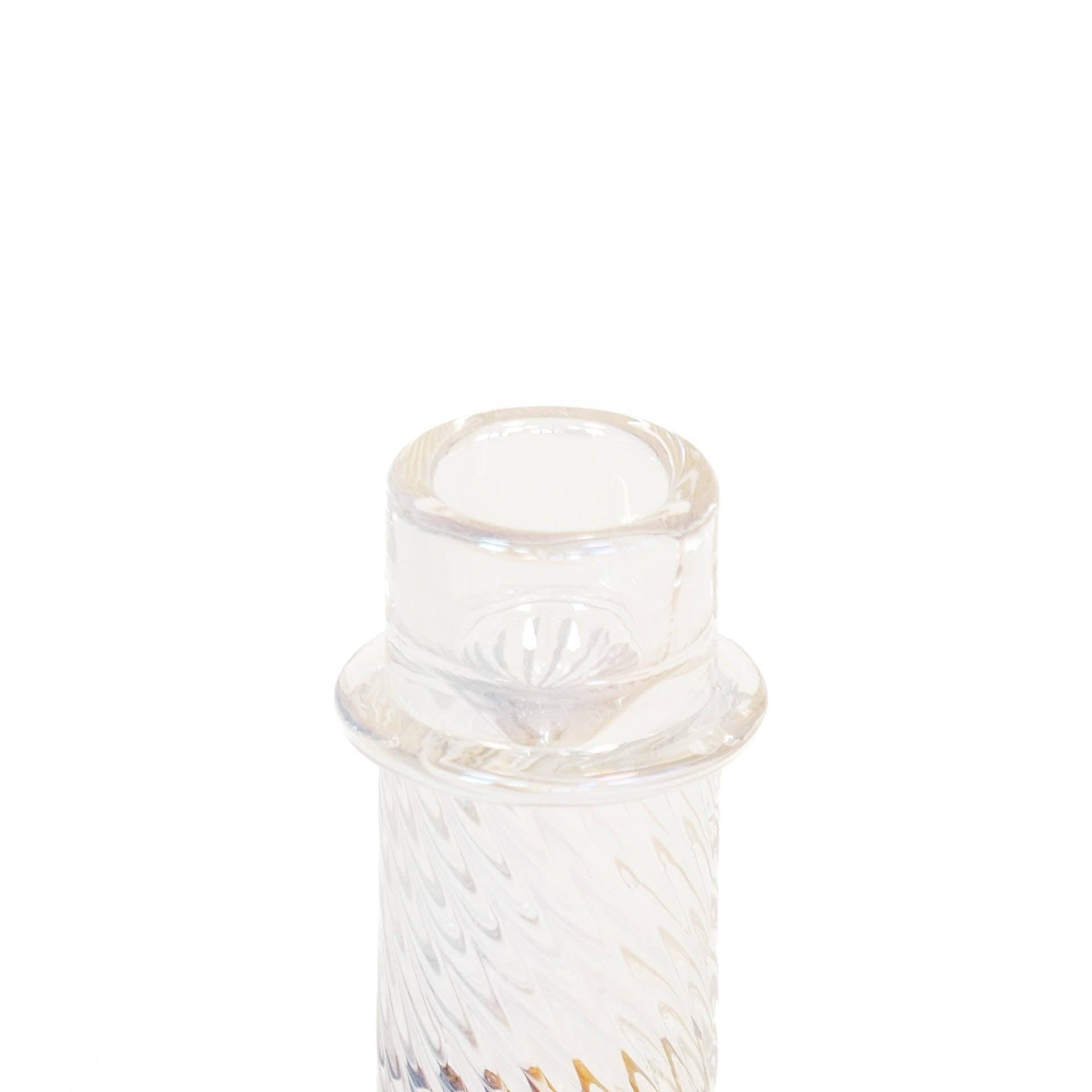 Candlestick - Glass - Rainbow Color - 8x10cm