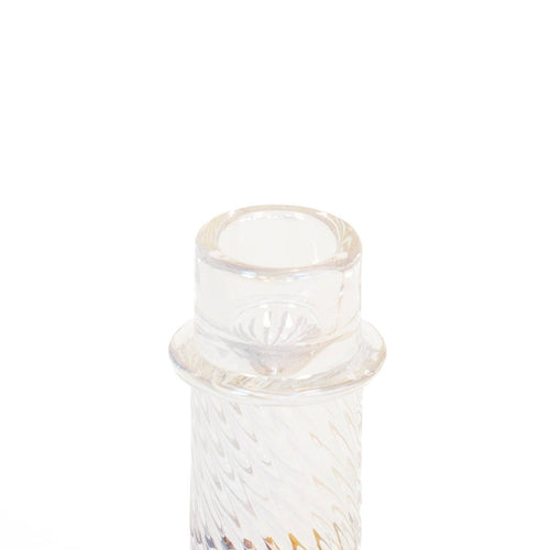 Bougeoir - Verre - Couleur Arc-en-ciel - 8x10cm