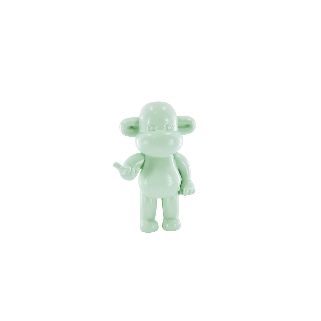 Ornament – ​​Hängende, lose Affenfigur „Die Legende“ – Polyresin – Mintgrün – 11 x 7 x 19 cm