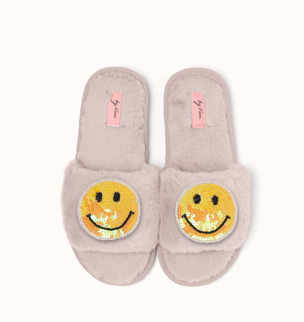 Paire de broches pour Chaussons - Smiley Jaune
