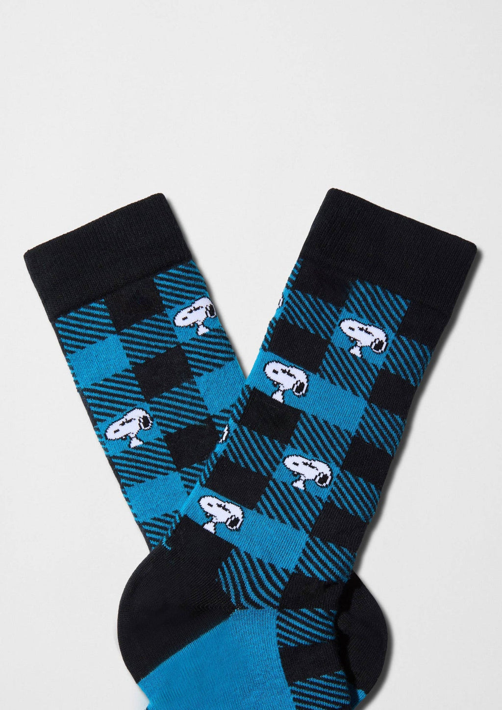 BeSnoopy Tartan bleu - Chaussettes coton biologique