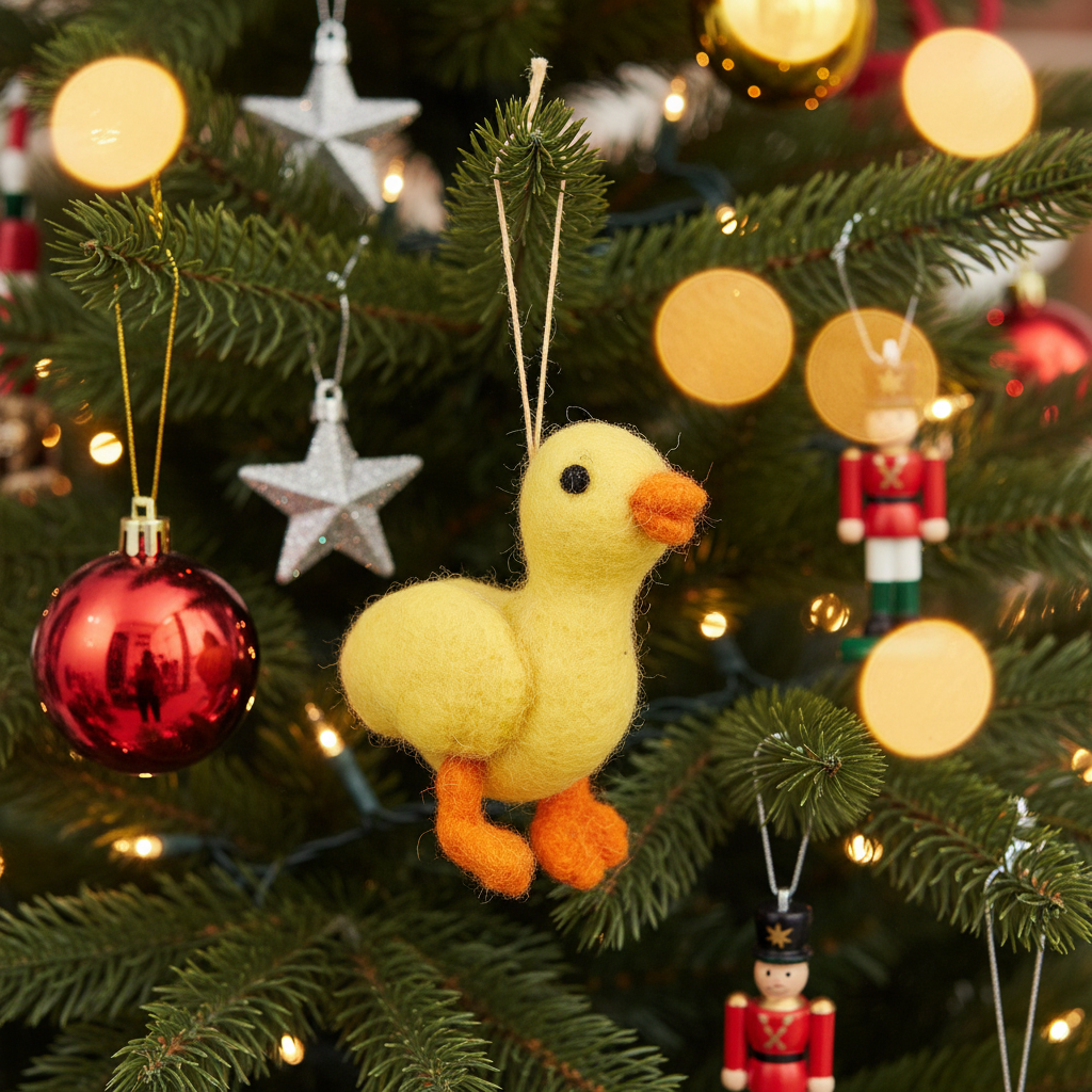 Boule de Noël en Feutrine Darla le Caneton | Design-lahjat ja sisustustuotteet