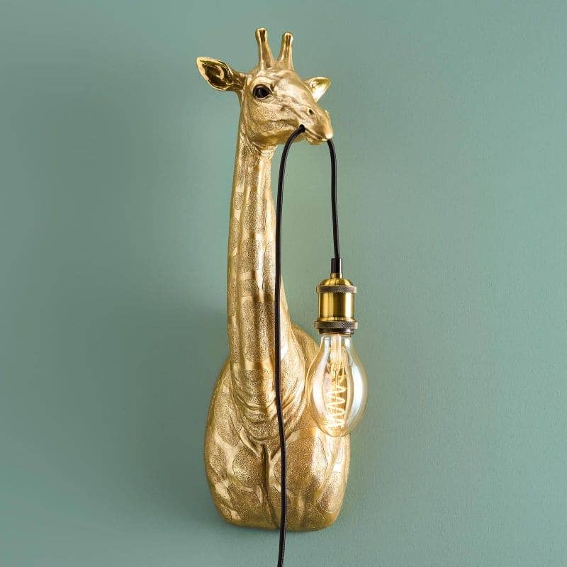 Lucie Giraffe Wandleuchte, Gold