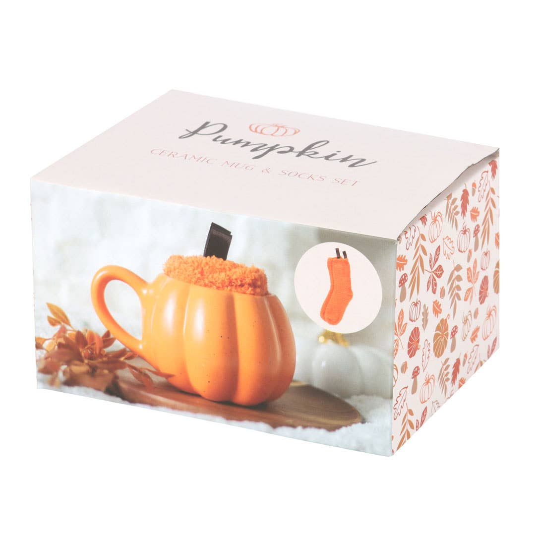 Coffret Mug & Chaussettes Citrouille