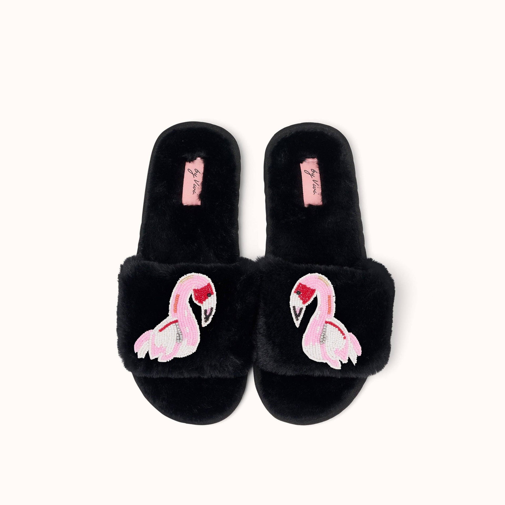 Paar Schuhbroschen – Flamingo
