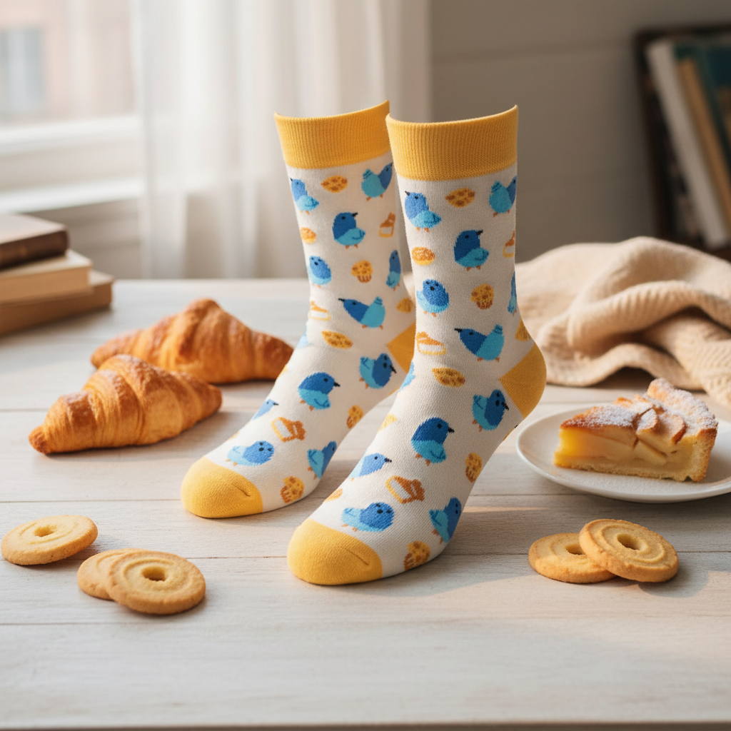 Chaussettes Pigeons et Pâtisseries | Design e regali originali