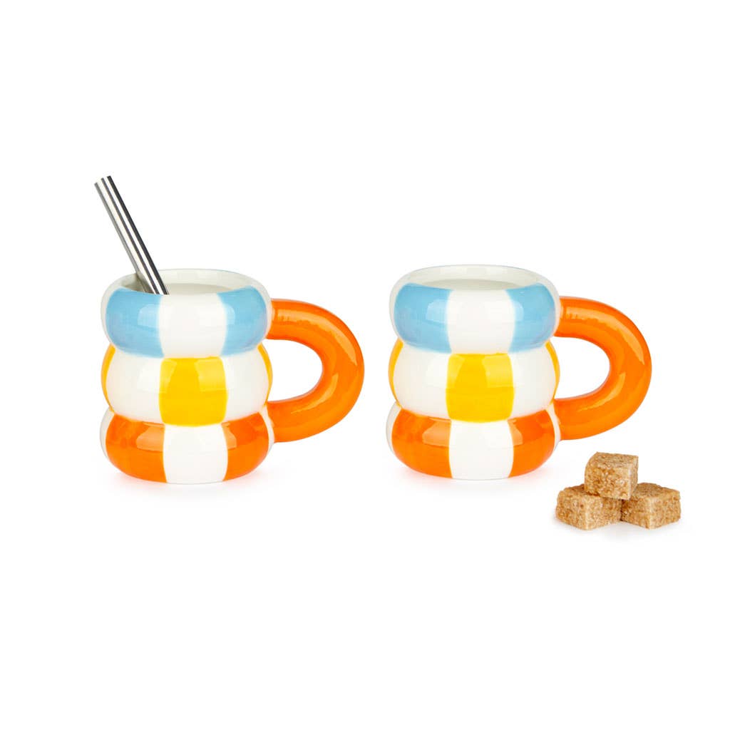 Set de 2 tasses à café Floats orange 75 ml