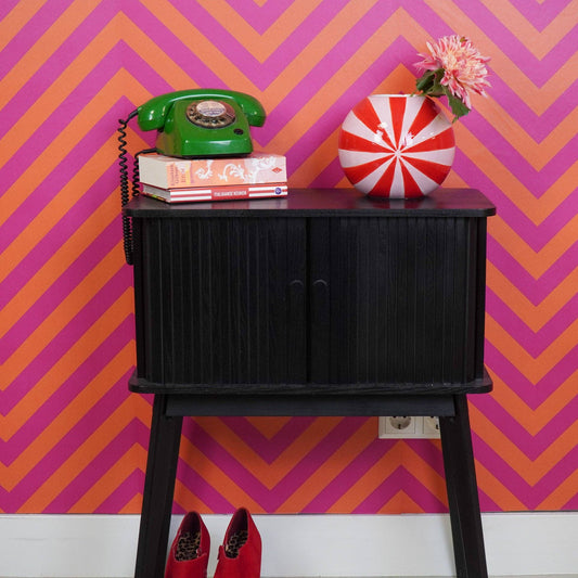 Vase - Vase à fleurs tourbillon - Rouge/Rose - 20x20x20cm