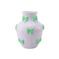 Vase - Vase à fleurs Rubans - Lilas/Menthe - 14x14x19cm | Objetos de diseño y regalos originales